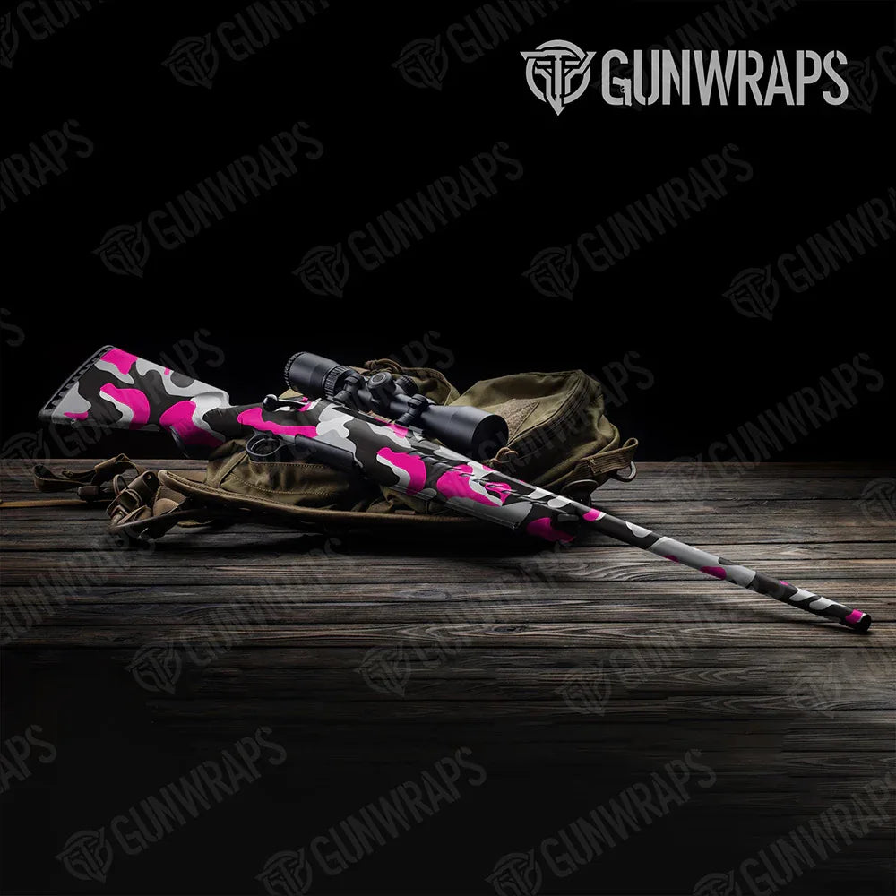 Classic Magenta Tiger Rifle Gun Skin Vinyl Wraps