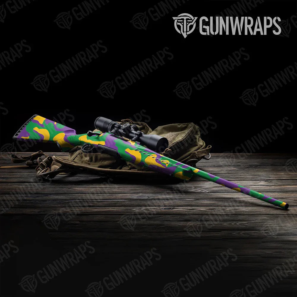 Classic Mardi Gras Rifle Gun Skin Vinyl Wraps