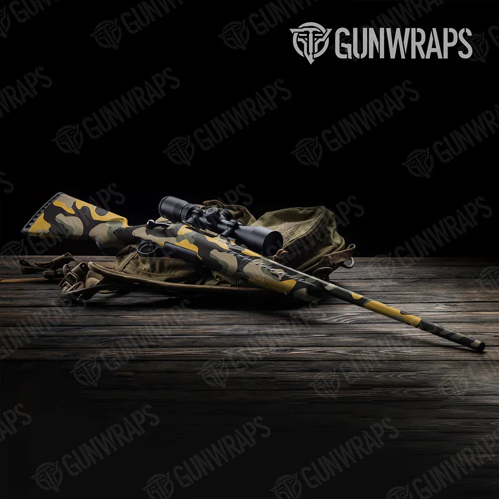 Classic Militant Yellow Rifle Gun Skin Vinyl Wraps