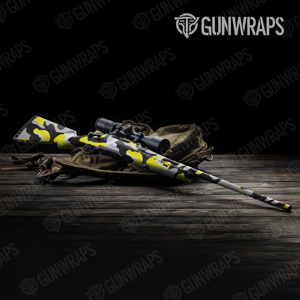 Classic Yellow Tiger Rifle Gun Skin Vinyl Wraps