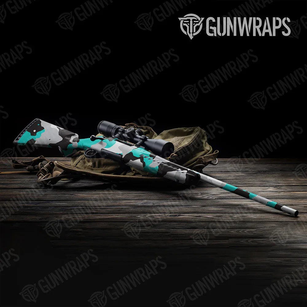 Cumulus Tiffany Blue Tiger Rifle Gun Skin Vinyl Wraps