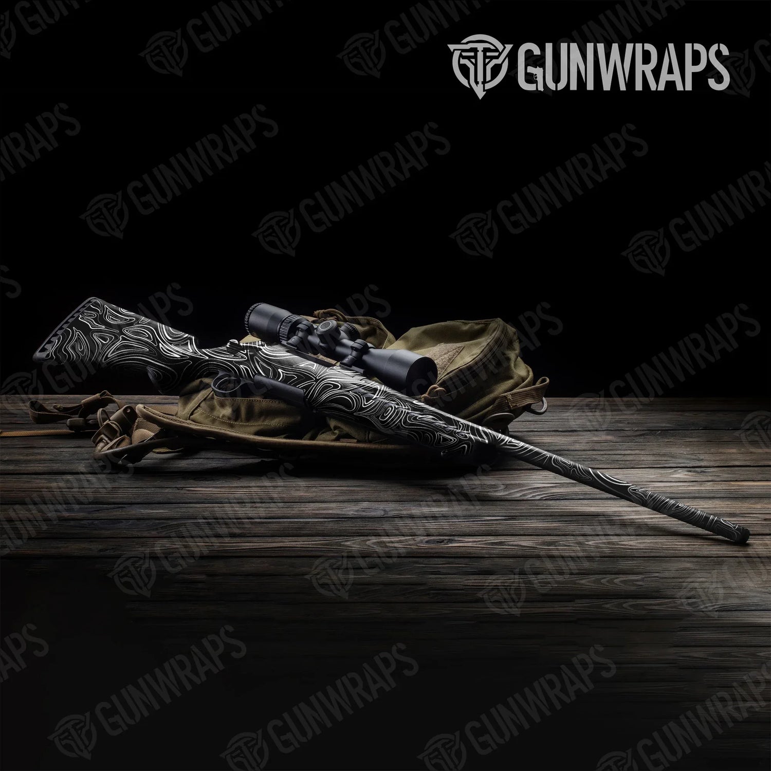Damascus Black Rifle Gun Skin Vinyl Wraps