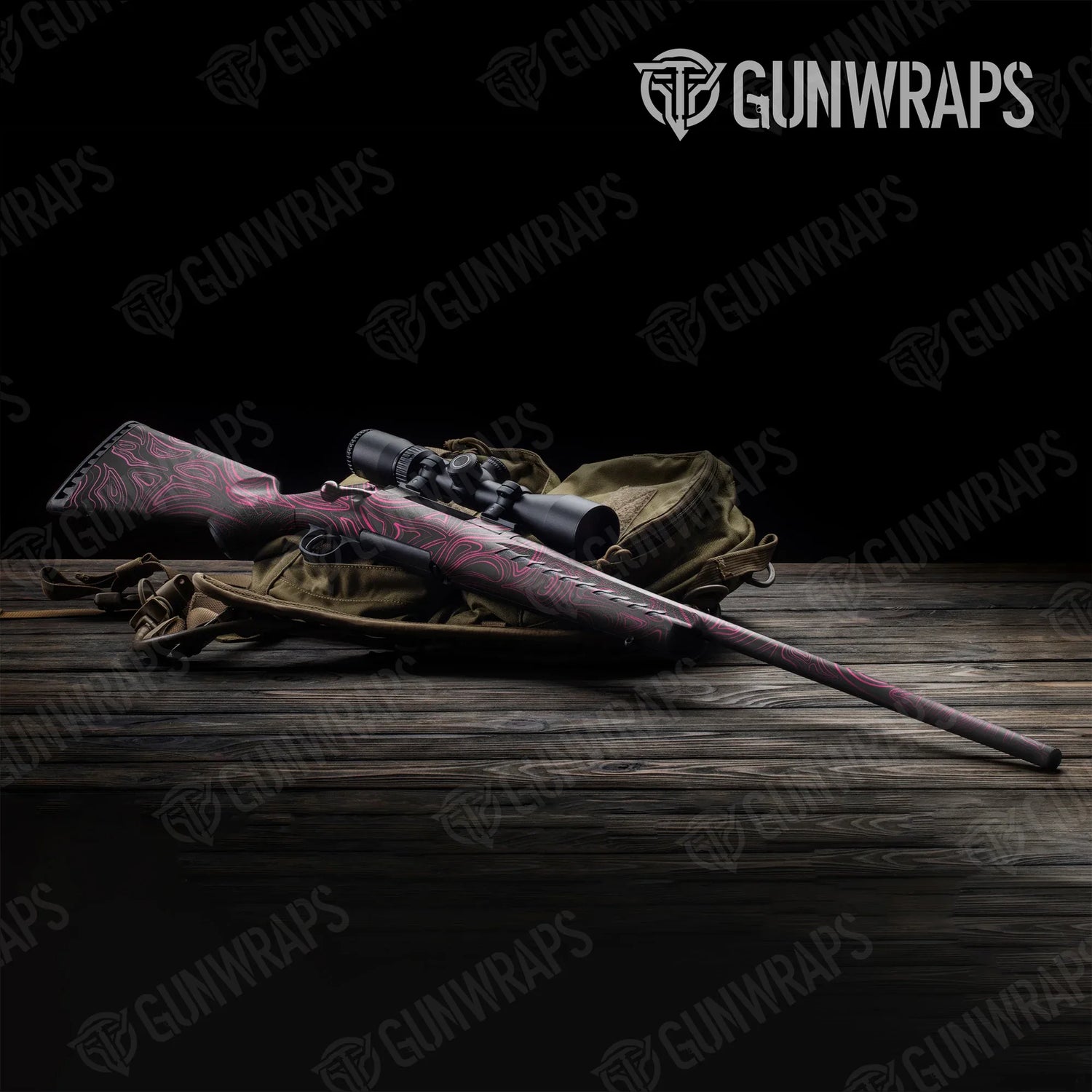 Damascus Magenta Rifle Gun Skin Vinyl Wraps
