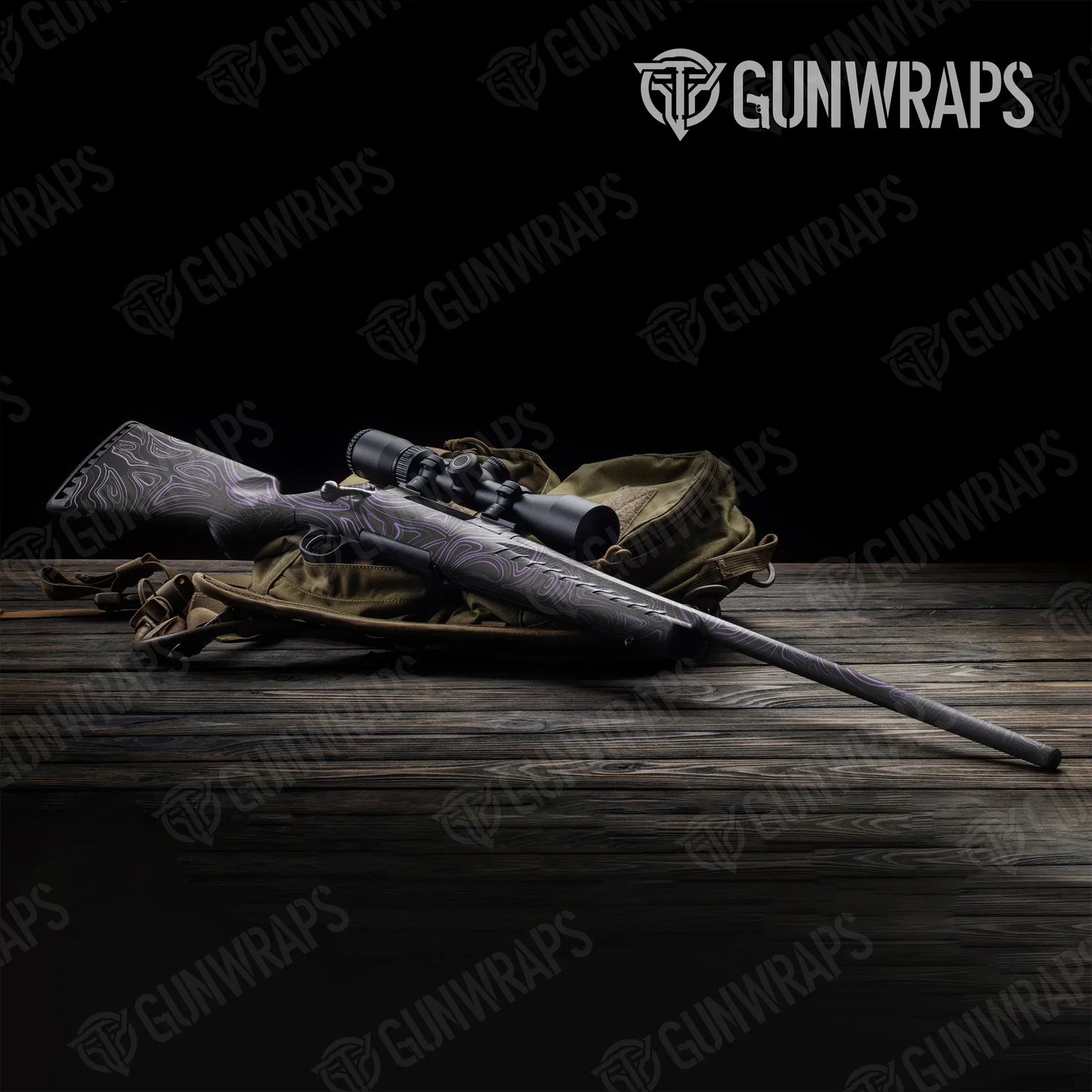 Damascus Purple Rifle Gun Skin Vinyl Wraps