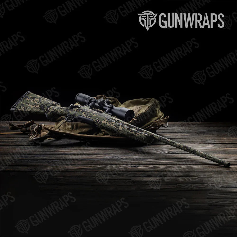 Digital Militant Blue Rifle Gun Skin Vinyl Wraps