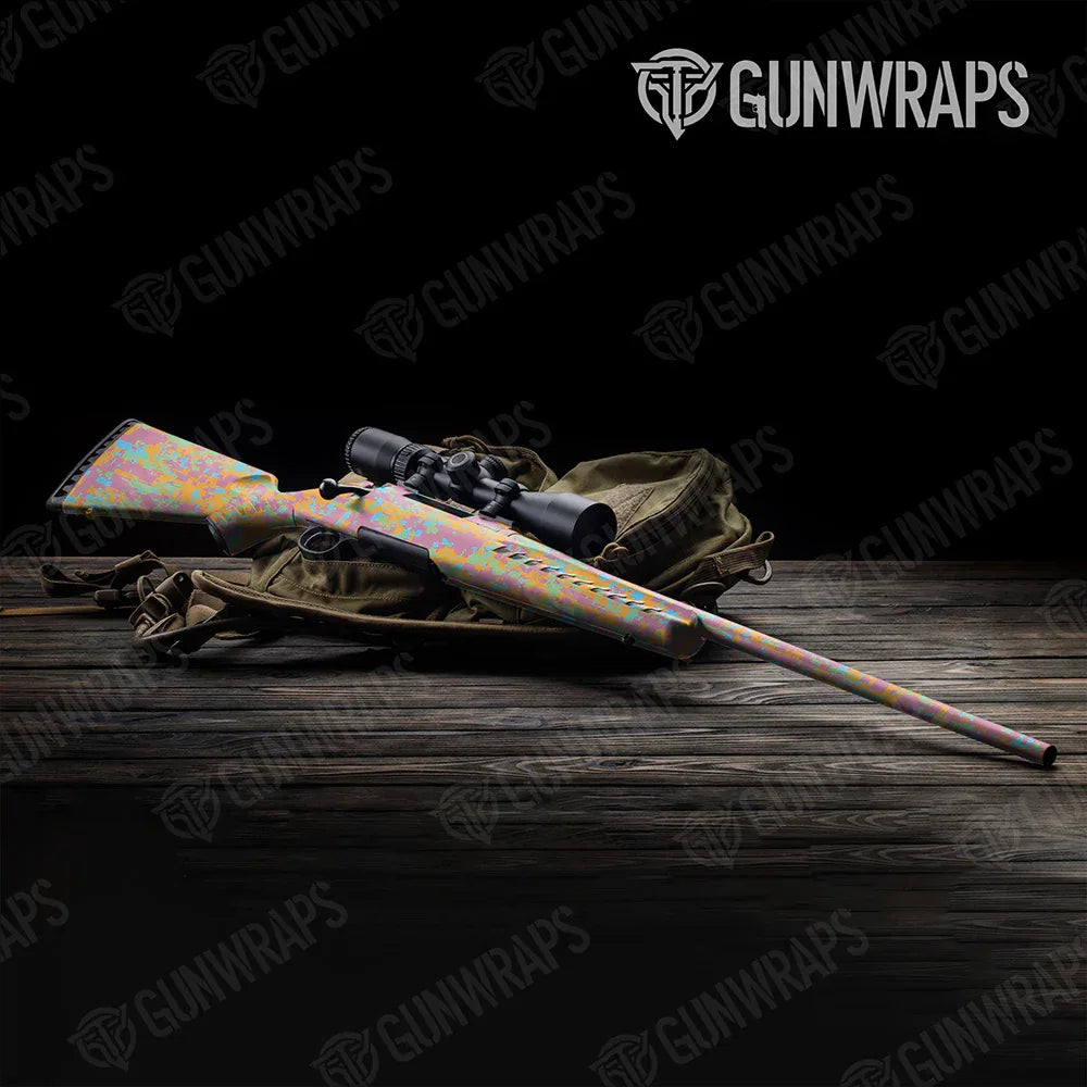 Digital Sherbert Rifle Gun Skin Vinyl Wraps