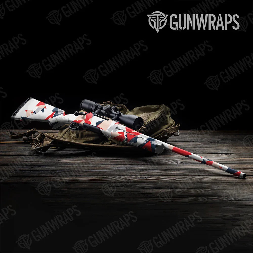 Shattered America Rifle Gun Skin Vinyl Wraps