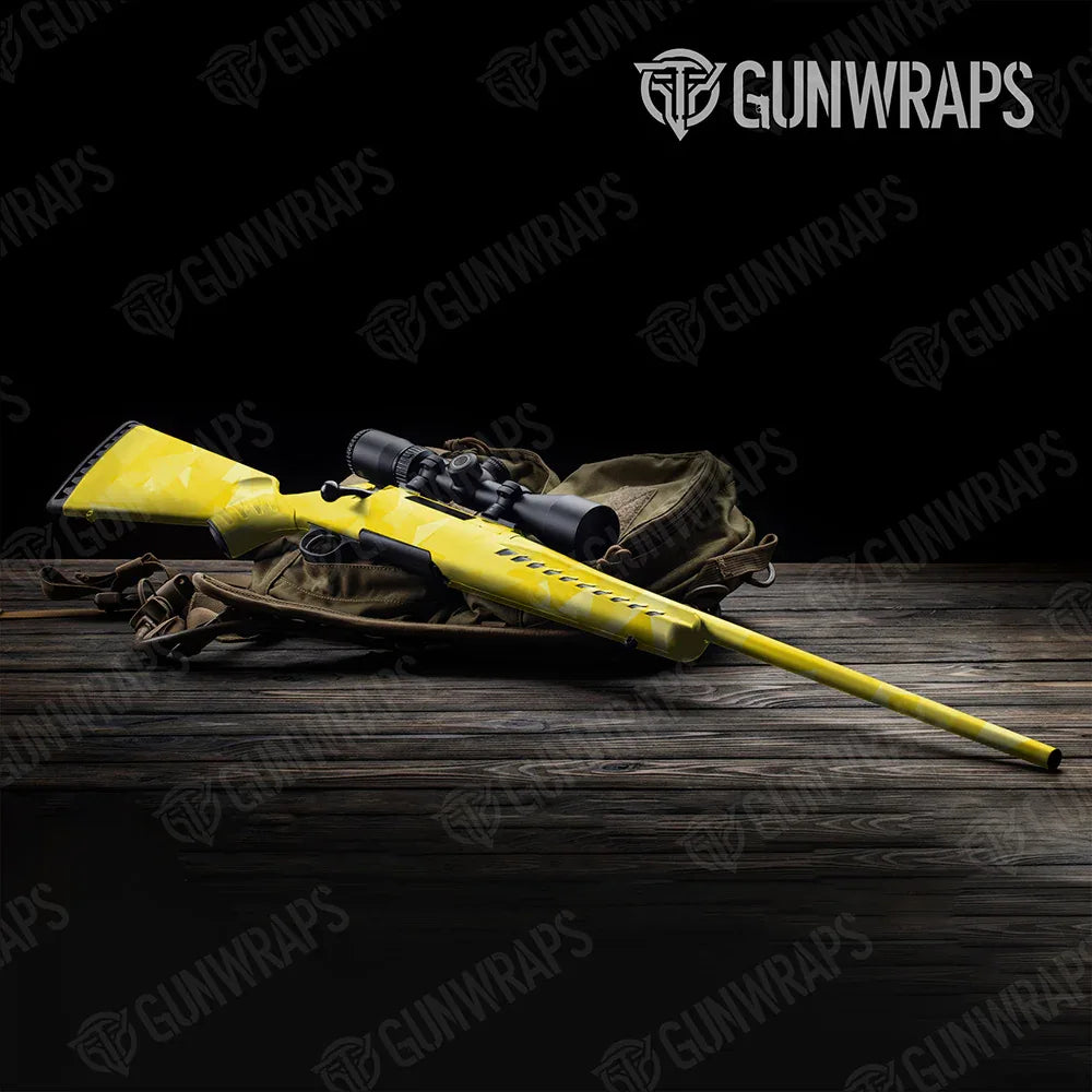 Shattered Elite Yellow Rifle Gun Skin Vinyl Wraps
