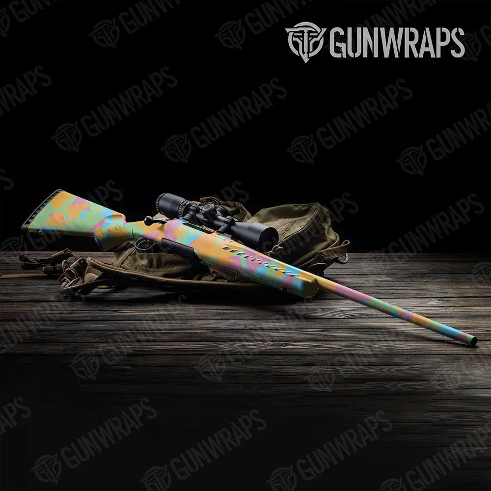 Shattered Sherbert Rifle Gun Skin Vinyl Wraps