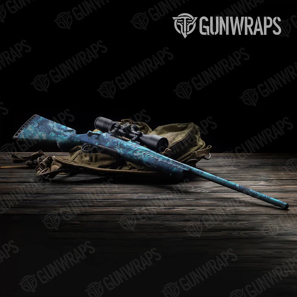 Veil Stoke Aqua Rifle Gun Skin Vinyl Wraps