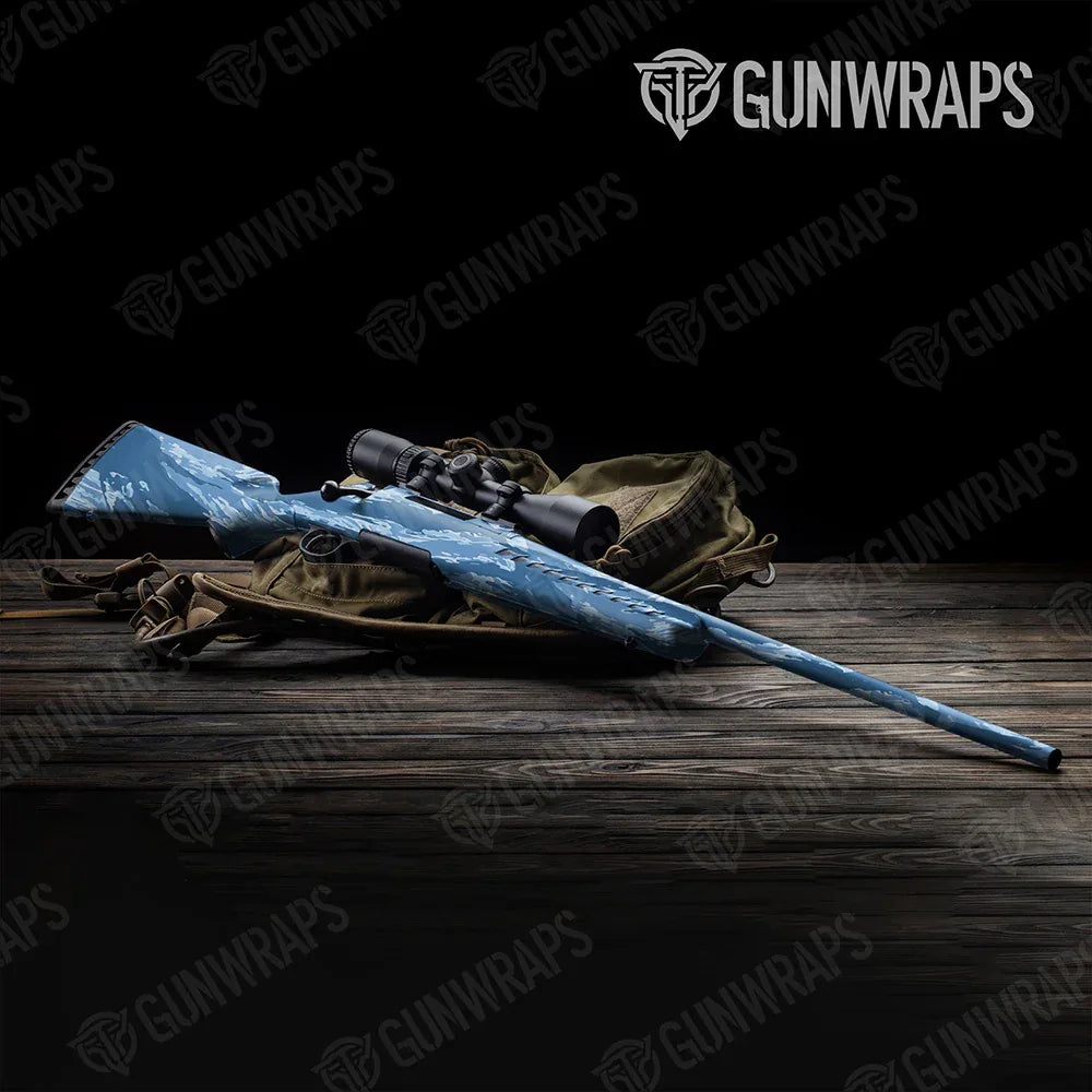 Vietnam Tiger Stripe Cool Blue Rifle Gun Skin Vinyl Wraps