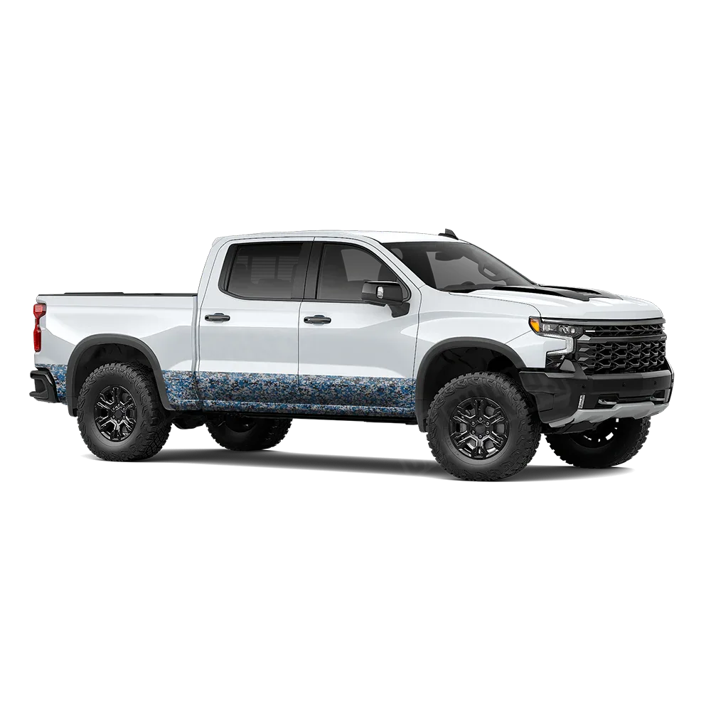 Digital Blue Tiger Rocker Panel Wraps