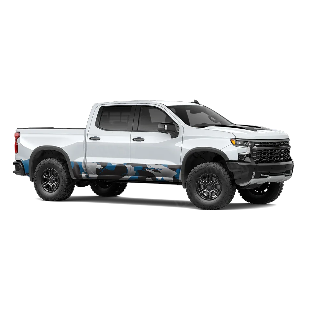 Ragged Blue Tiger Rocker Panel Wraps