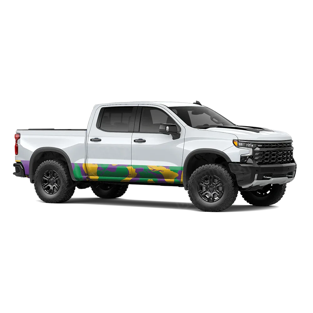 Ragged Mardi Gras Rocker Panel Wraps
