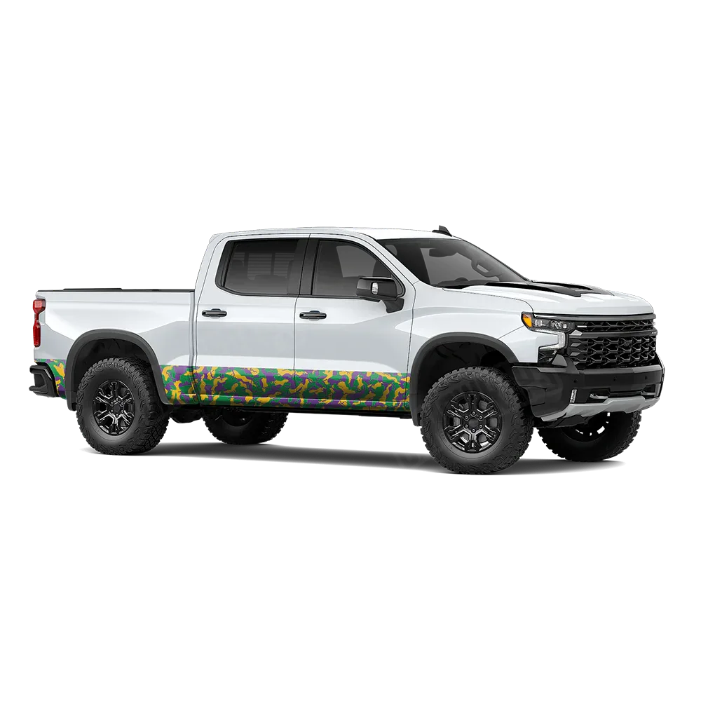 Ragged Mardi Gras Rocker Panel Wraps