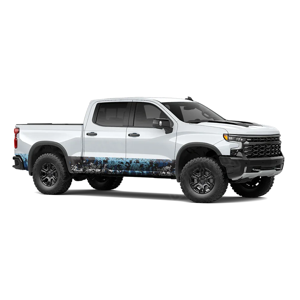 Pasted Baby Blue Rocker Panel Wraps