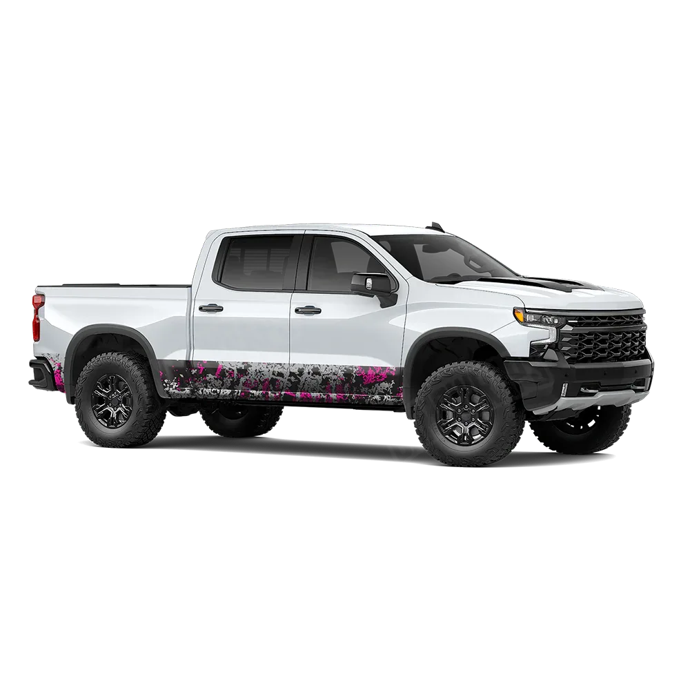 Pasted Magenta Tiger Rocker Panel Wraps