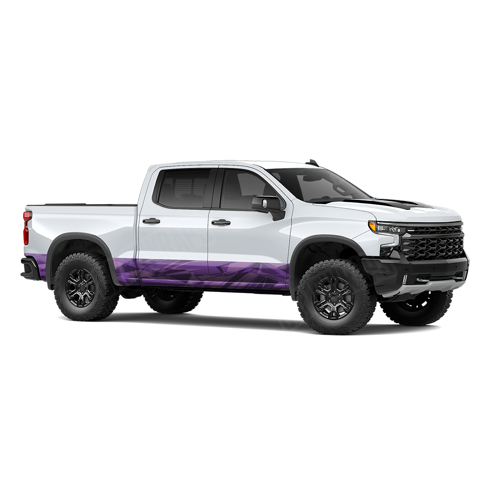 Sharp Elite Purple Rocker Panel Wraps
