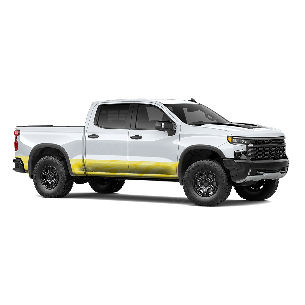Sharp Elite Yellow Rocker Panel Wraps
