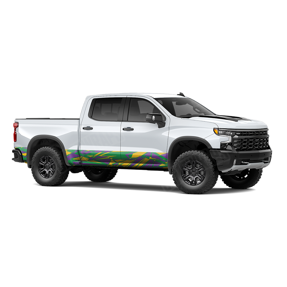 Sharp Mardi Gras Rocker Panel Wraps
