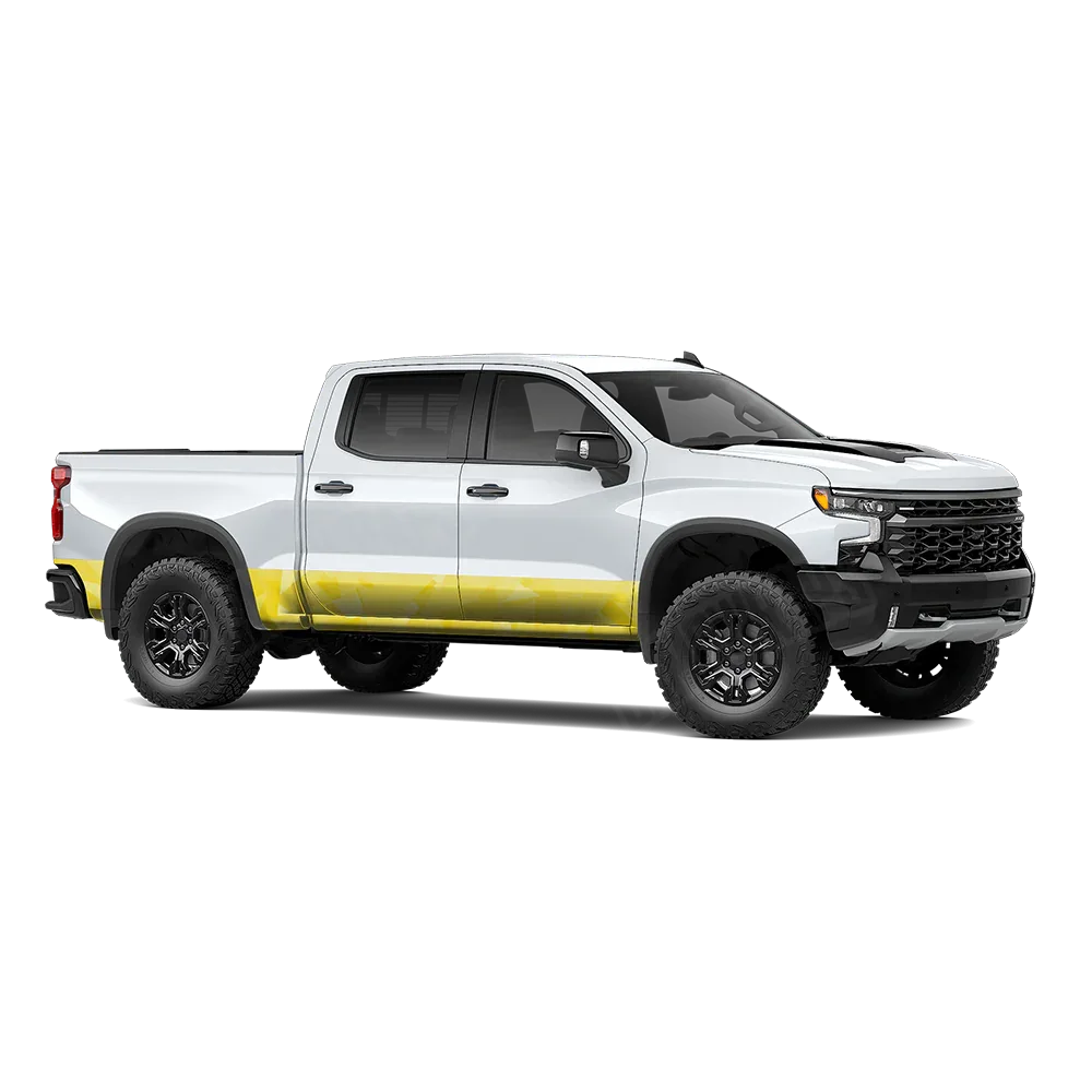 Shattered Elite Yellow Rocker Panel Wraps