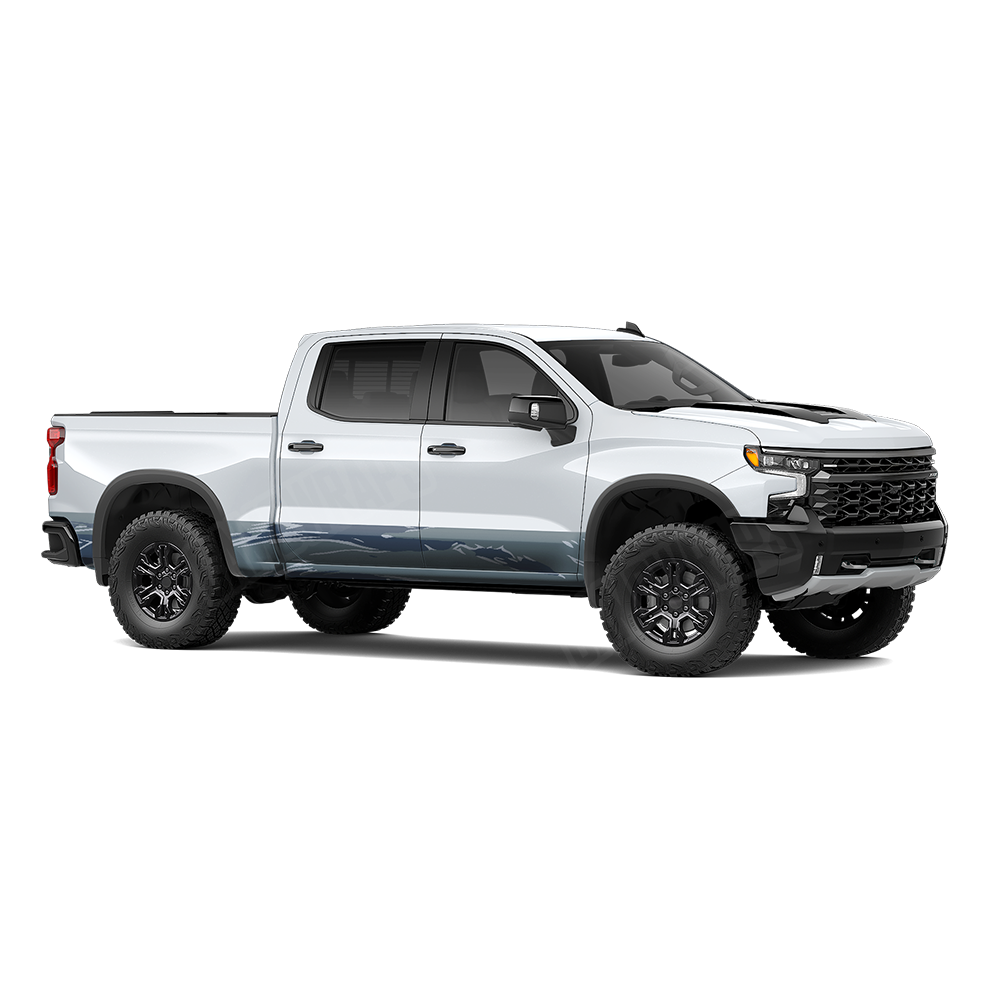 Shredded Navy Rocker Panel Wraps