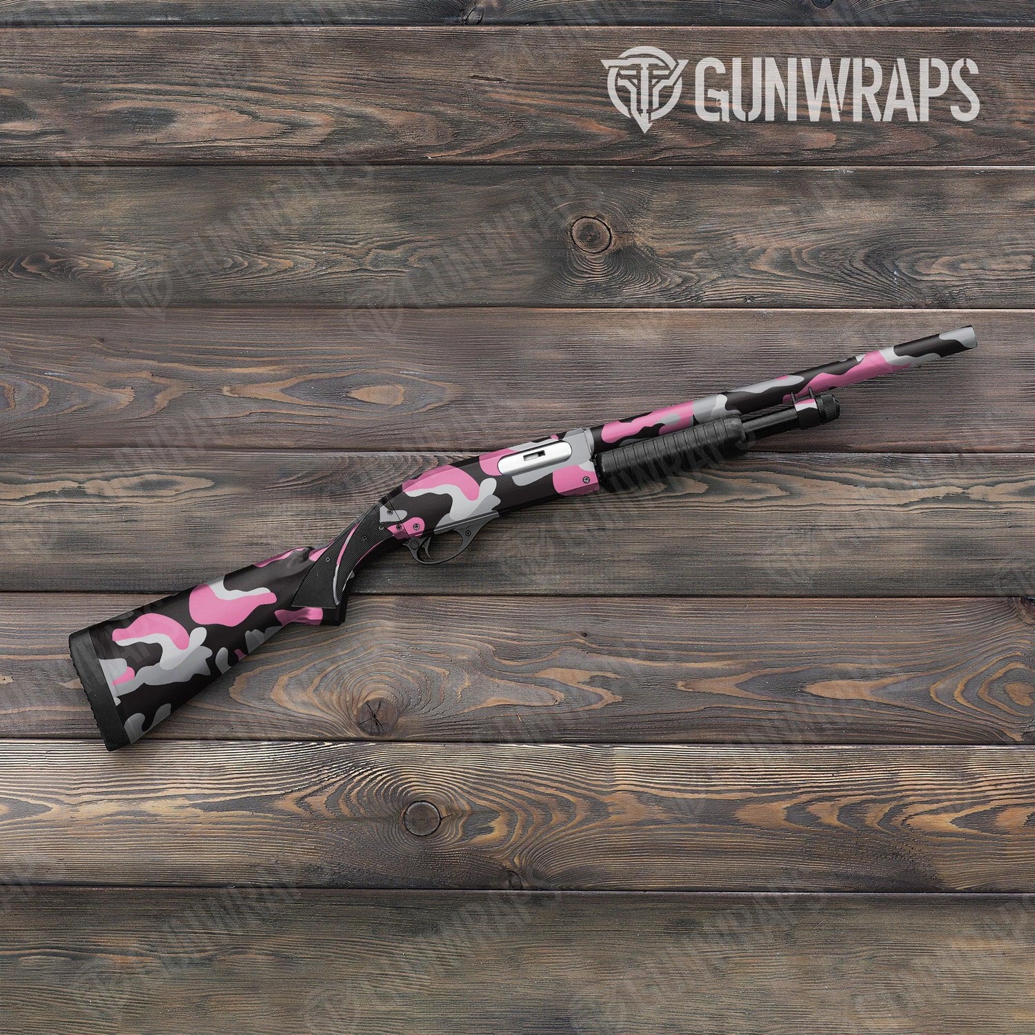 Classic Pink Tiger Shotgun Gun Skin Vinyl Wraps