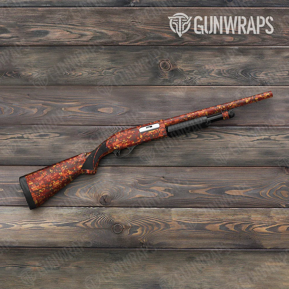 Digital Autumn Shotgun Gun Skin Vinyl Wraps