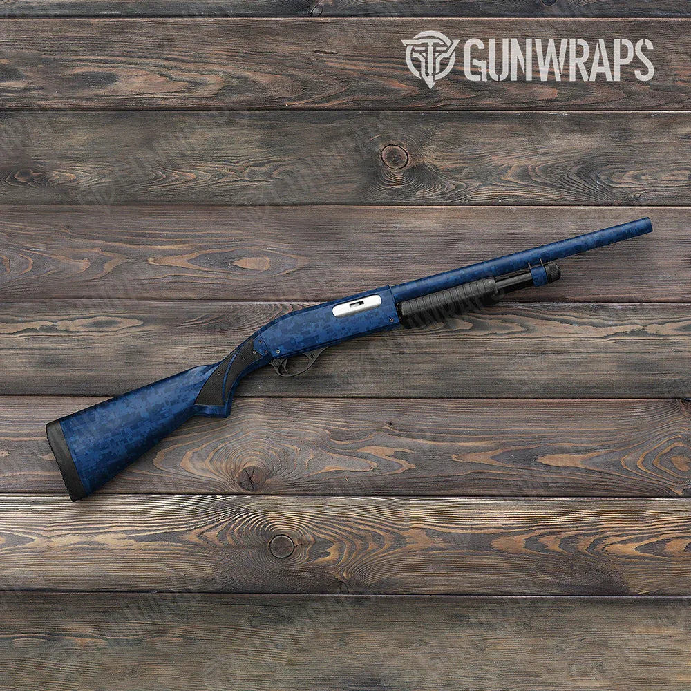 Digital Elite Blue Shotgun Gun Skin Vinyl Wraps