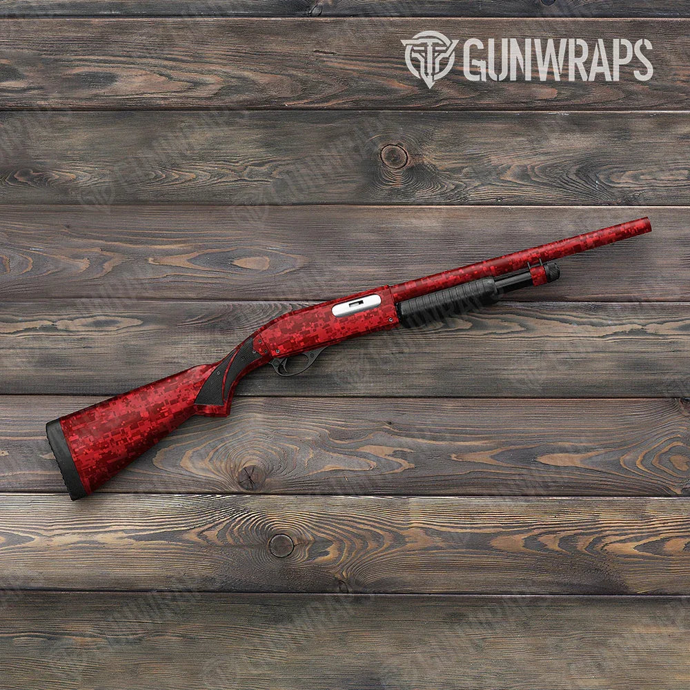 Digital Elite Red Shotgun Gun Skin Vinyl Wraps