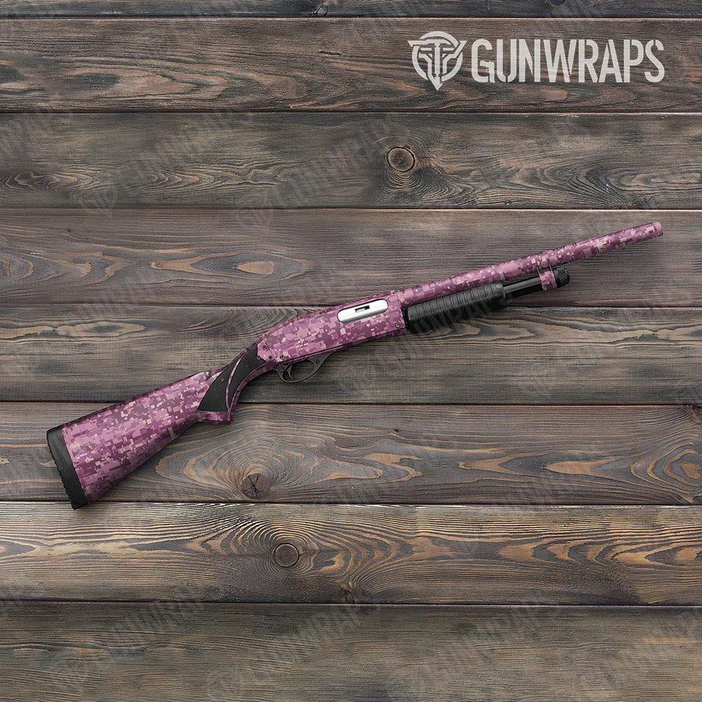 Digital Floral Shotgun Gun Skin Vinyl Wraps