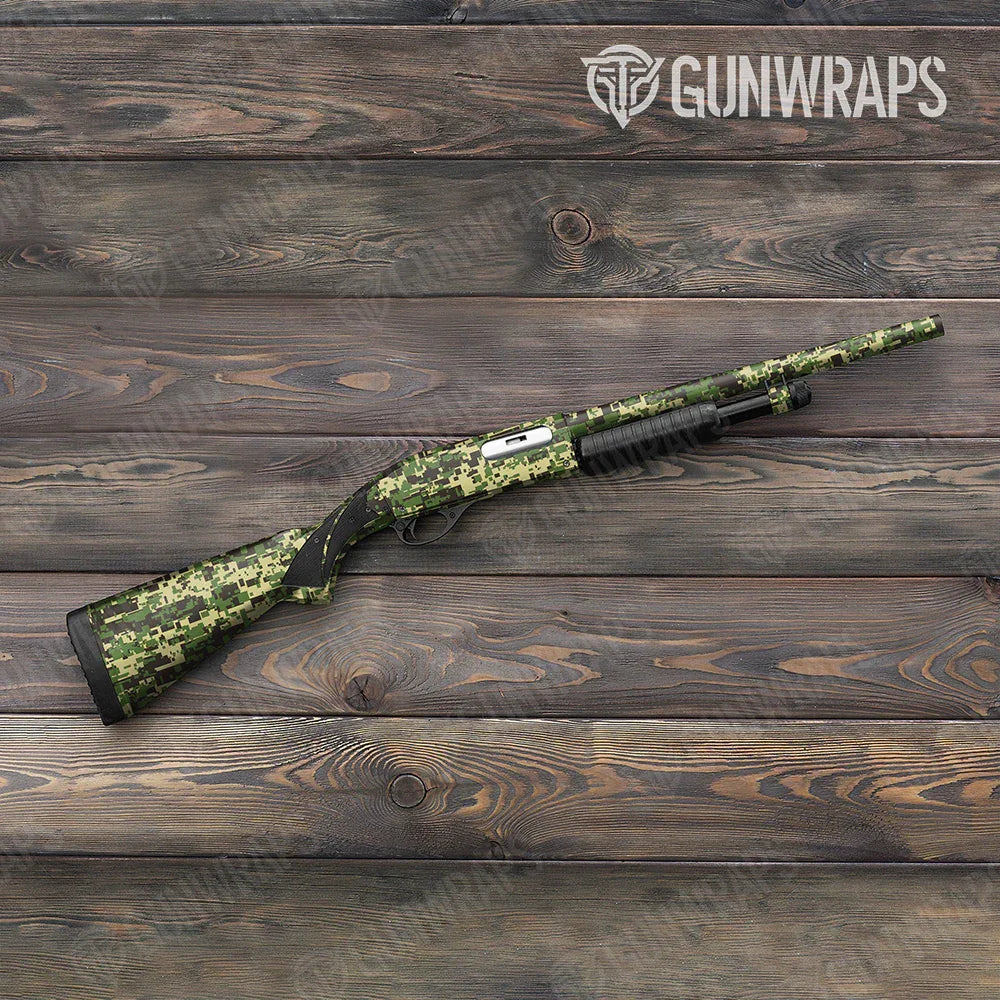 Digital Jungle Shotgun Gun Skin Vinyl Wraps