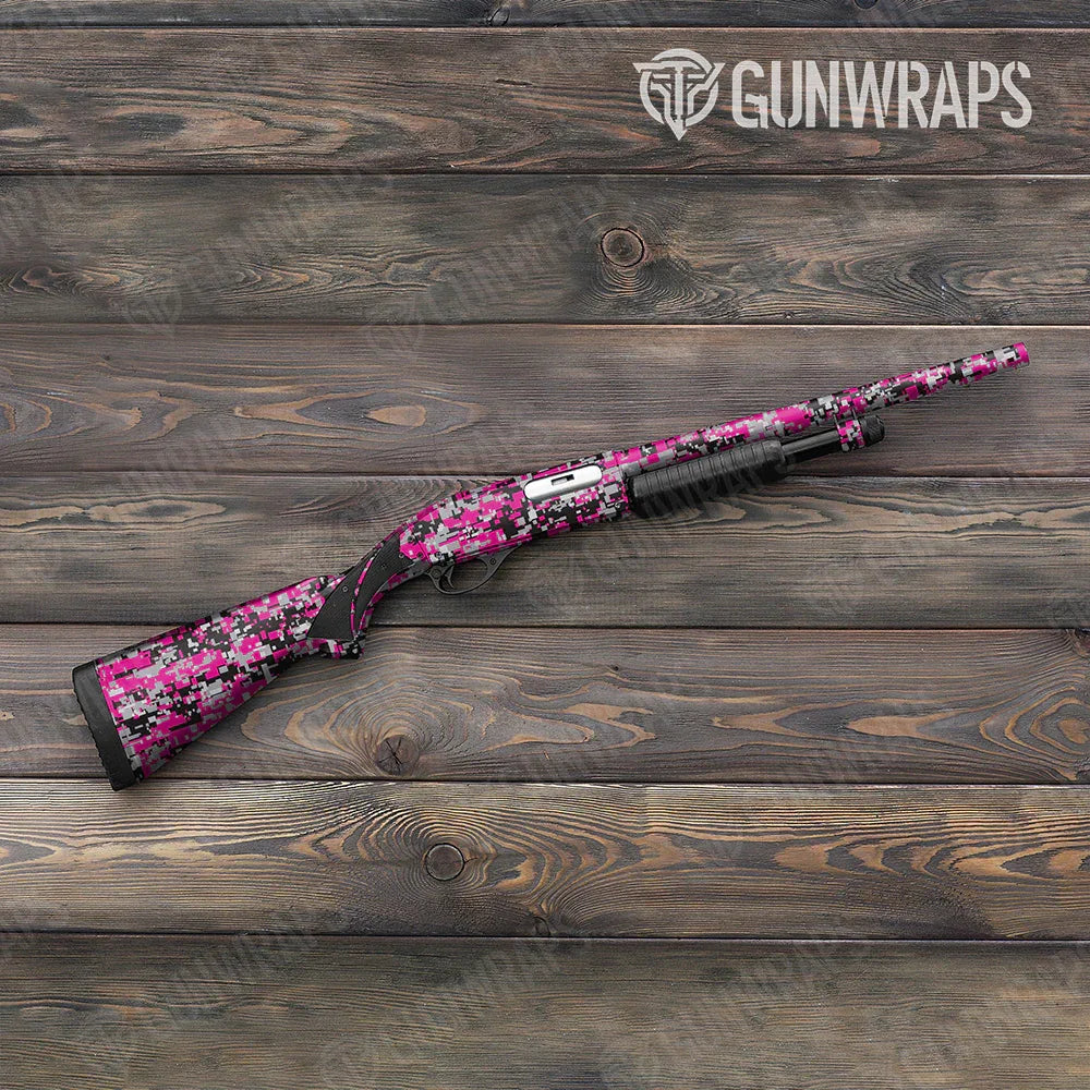 Digital Magenta Tiger Shotgun Gun Skin Vinyl Wraps