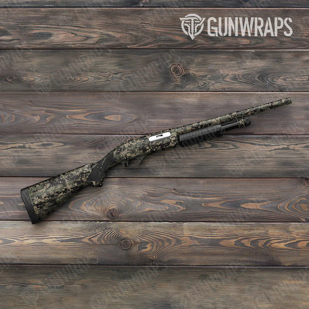 Digital Militant Green Shotgun Gun Skin Vinyl Wraps