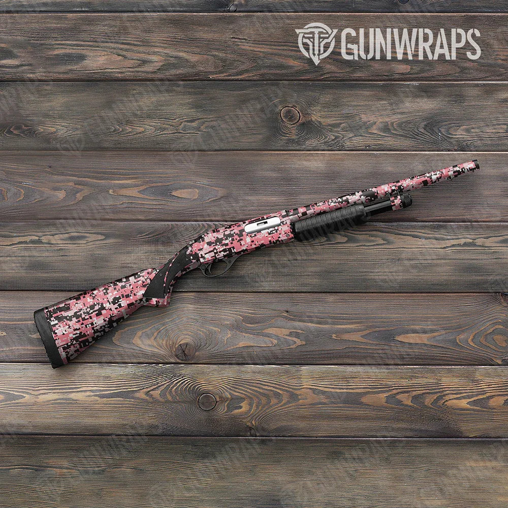 Digital Pink Shotgun Gun Skin Vinyl Wraps