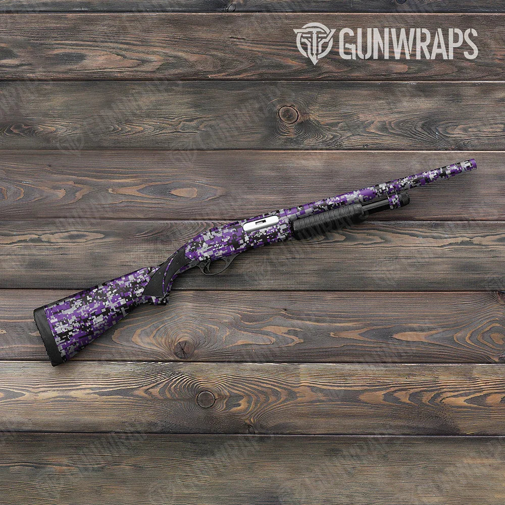 Digital Purple Tiger Shotgun Gun Skin Vinyl Wraps