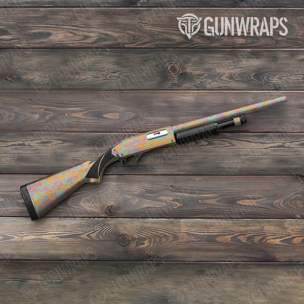 Digital Sherbert Shotgun Gun Skin Vinyl Wraps