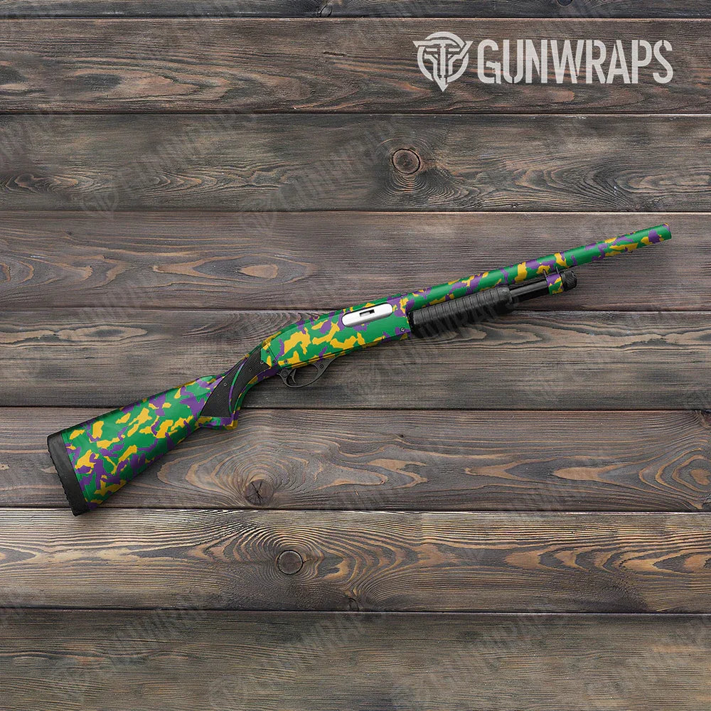 Erratic Mardi Gras Shotgun Gun Skin Vinyl Wraps