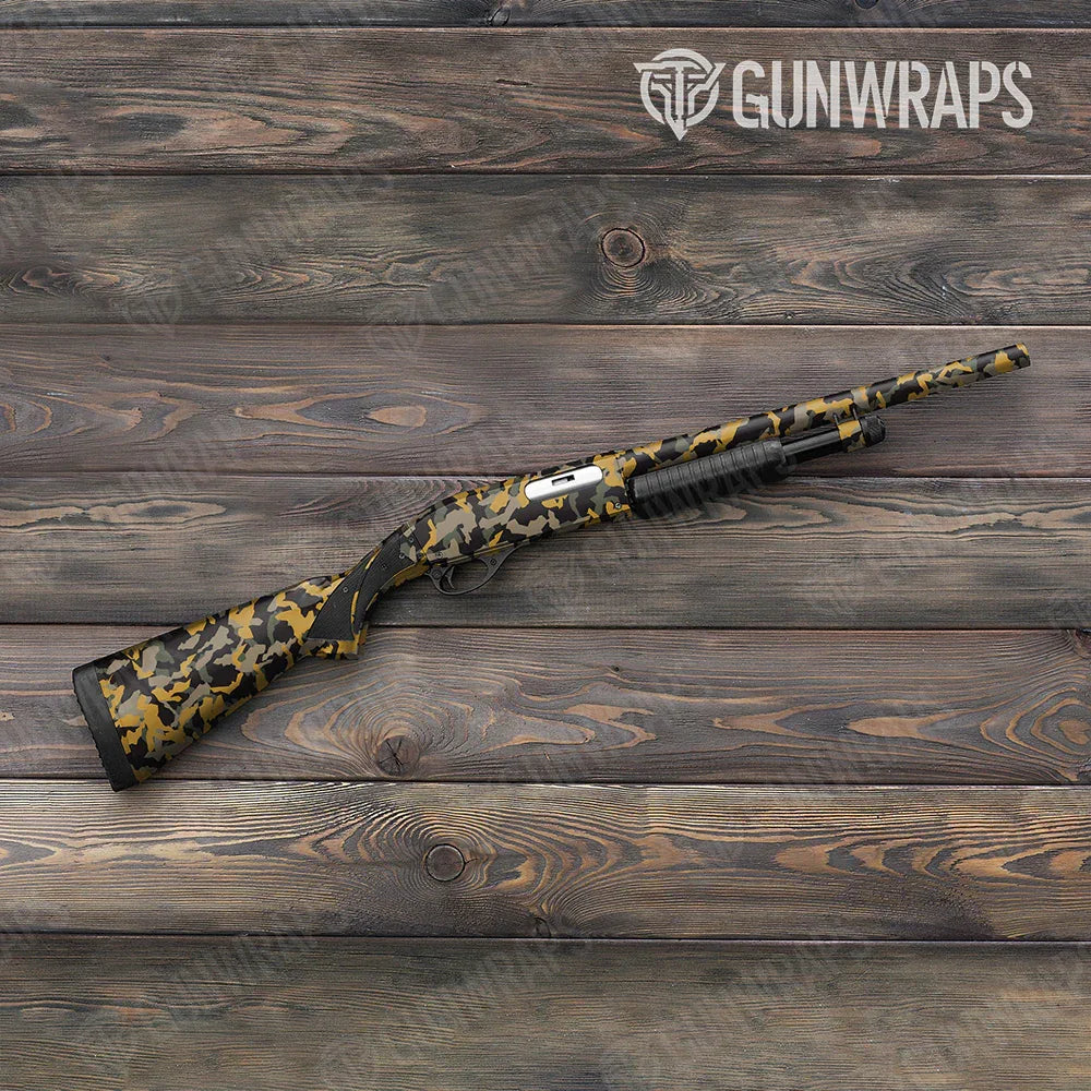 Erratic Militant Yellow Shotgun Gun Skin Vinyl Wraps