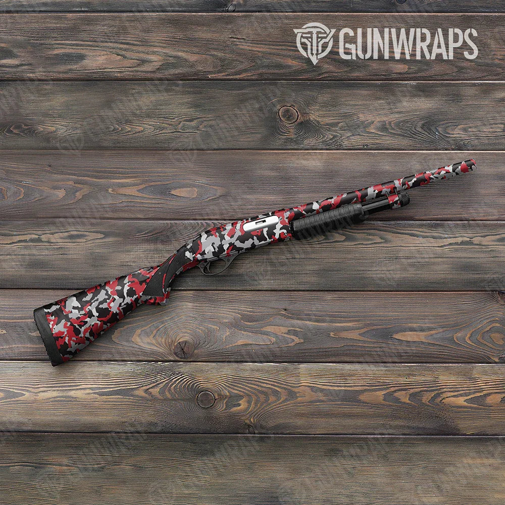 Erratic Red Tiger Shotgun Gun Skin Vinyl Wraps