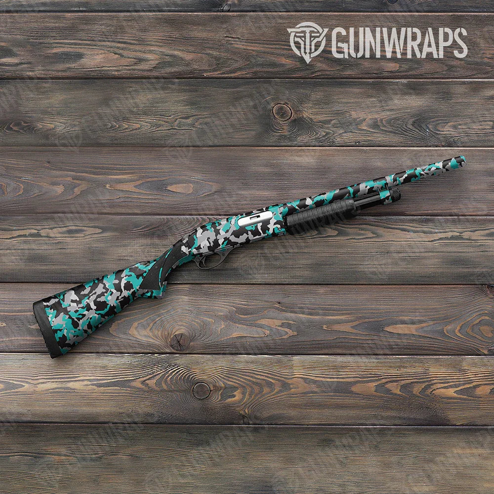 Erratic Tiffany Blue Tiger Shotgun Gun Skin Vinyl Wraps