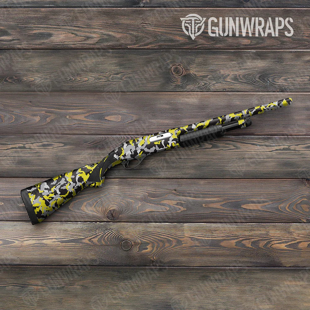 Erratic Yellow Tiger Shotgun Gun Skin Vinyl Wraps