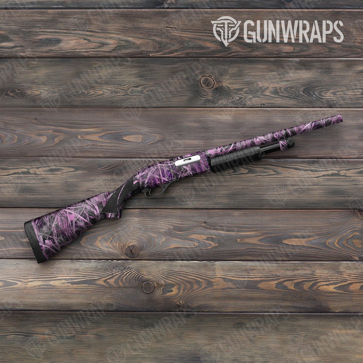 Nature Dry Grassland Pink Shotgun Gun Skin Vinyl Wraps