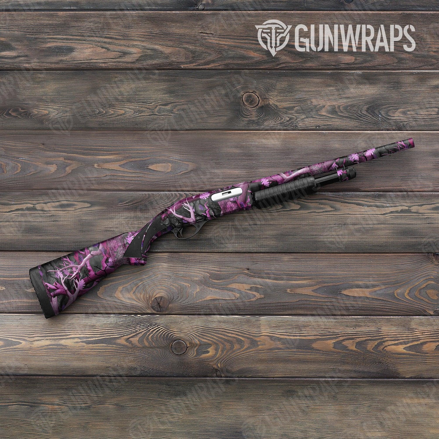 Nature Pink Lifeless Woods Shotgun Gun Skin Vinyl Wraps