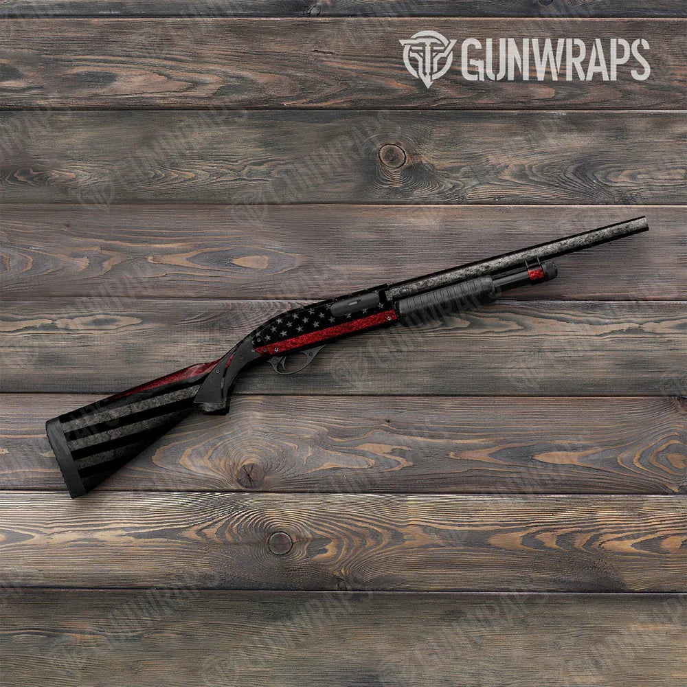Patriotic Firefighter Service Flag Shotgun Gun Skin Vinyl Wraps