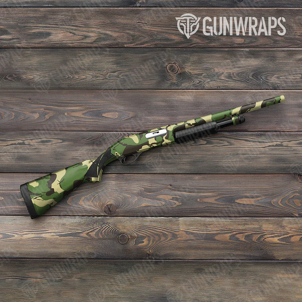Ragged Jungle Shotgun Gun Skin Vinyl Wraps