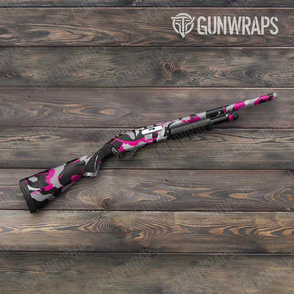 Ragged Magenta Tiger Shotgun Gun Skin Vinyl Wraps