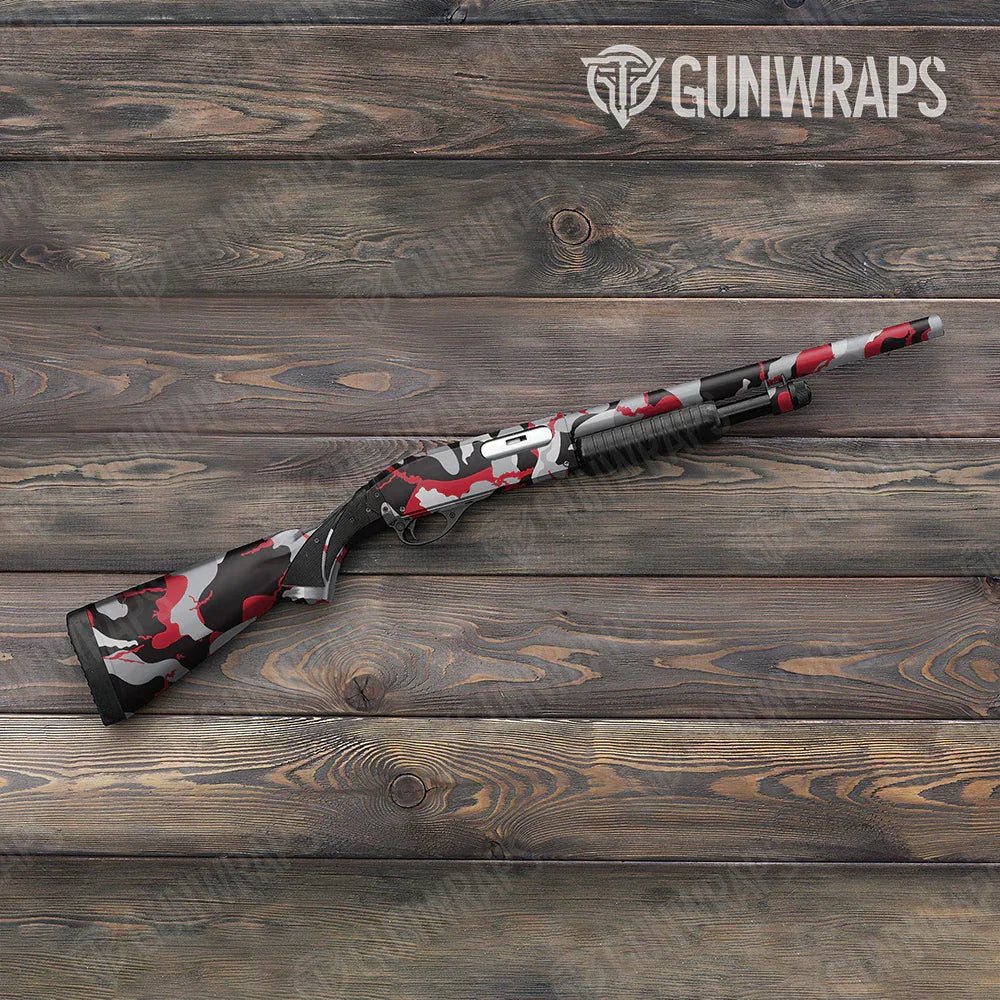 Ragged Red Tiger Shotgun Gun Skin Vinyl Wraps