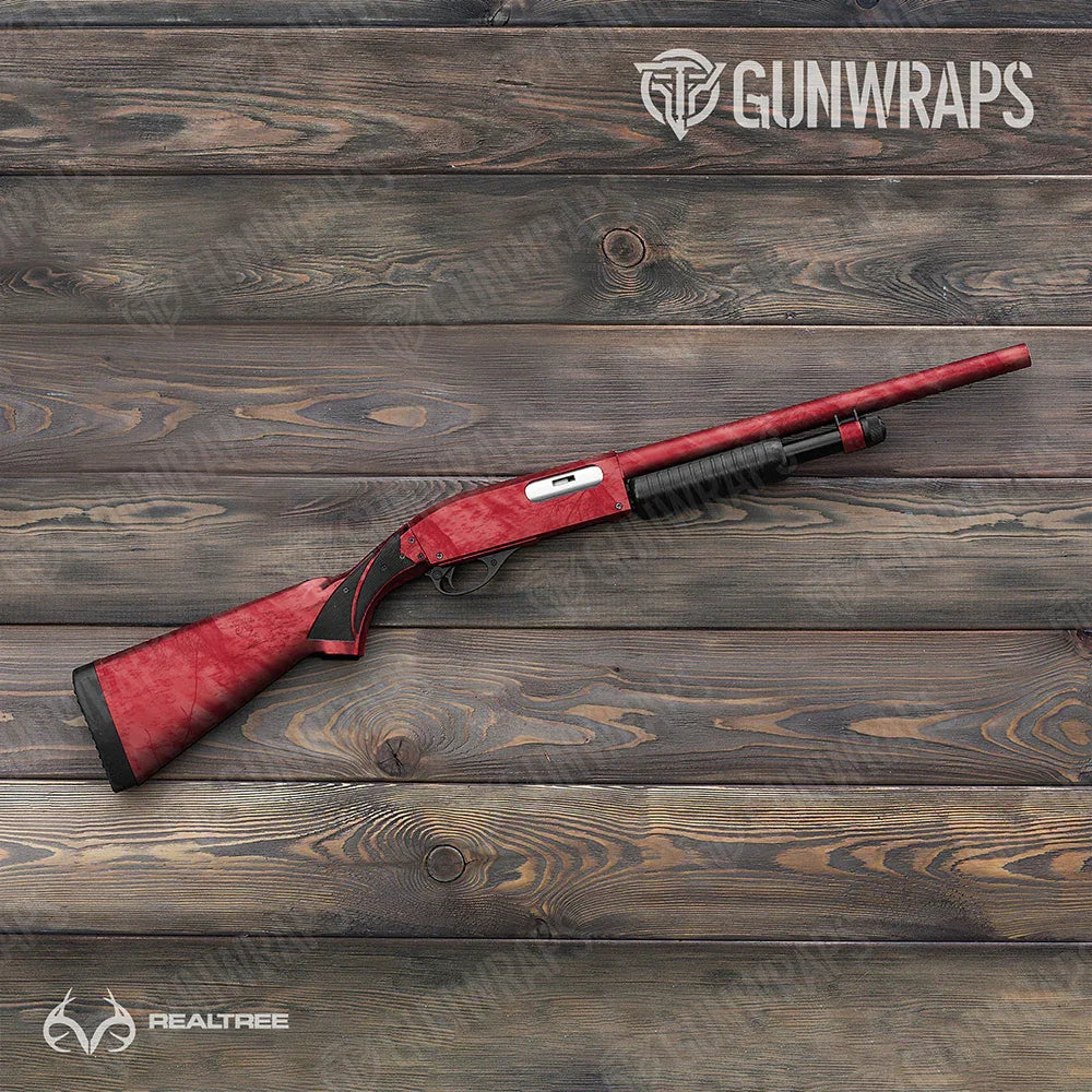 Realtree Fishing Red Shotgun Gun Skin Vinyl Wraps