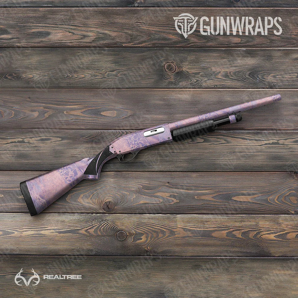 Realtree WAV3 Purple Rose Shotgun Gun Skin Vinyl Wraps